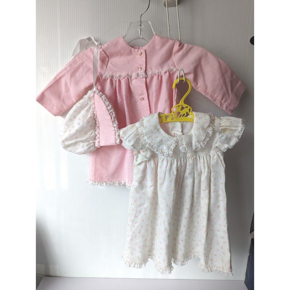 Vintage Sears Girls  Coat Dress Hat Set Outfit 12- 18-24 Months Infant Baby USA